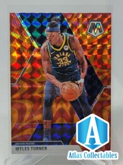 2019-20 Panini Mosaic Myles Turner Orange Reactive # 195 Indiana Pacers